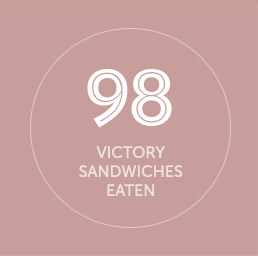 98 Victory sandwiches eaten