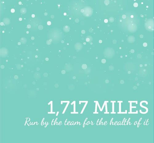 1,717 miles run by the team for the health of it