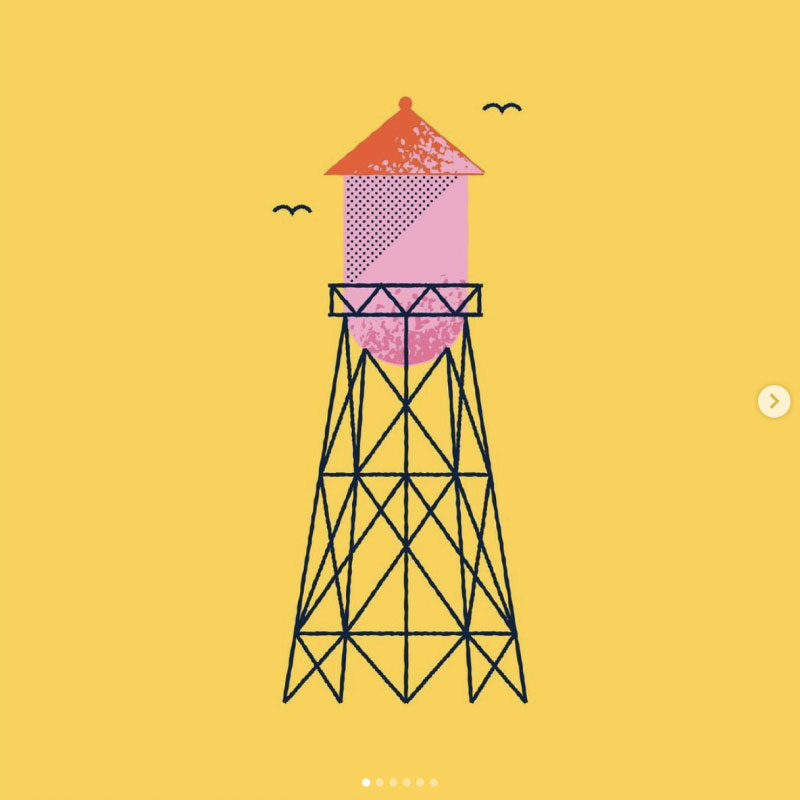 Water tower illustration