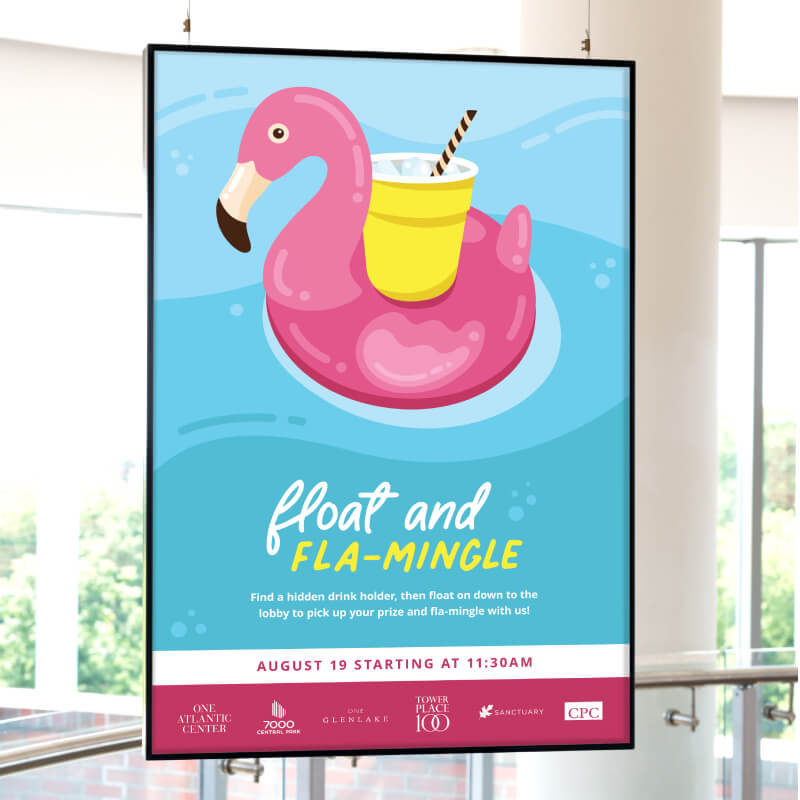 float and FLA-Mingle design