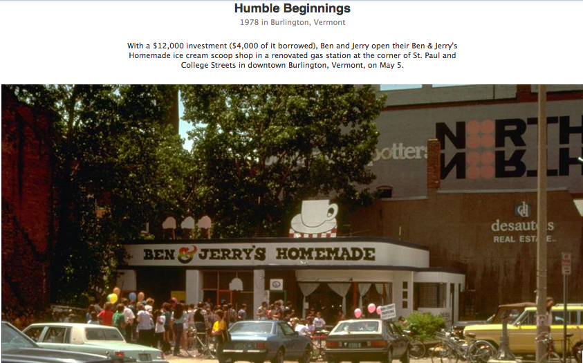 Ben & Jerry's Humble Beginnings - Founded May 5 1978