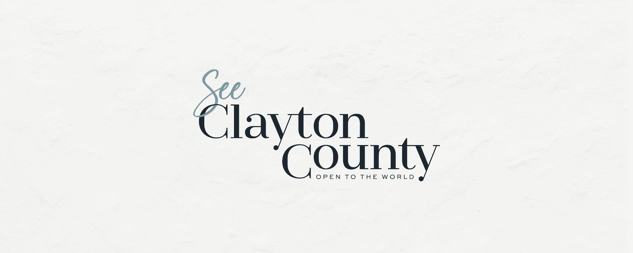 Clayton County Primary Logo w/Tagline on textured background