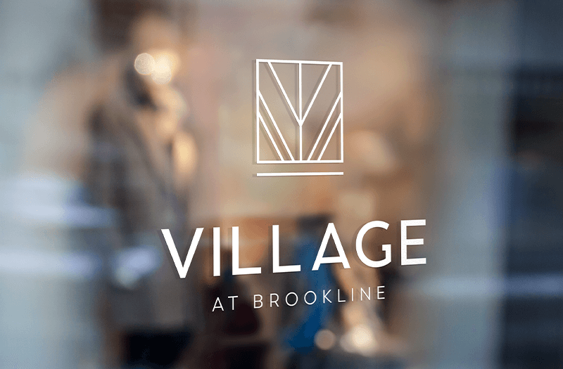 WinnCompanies - Village at Brookline logo on window