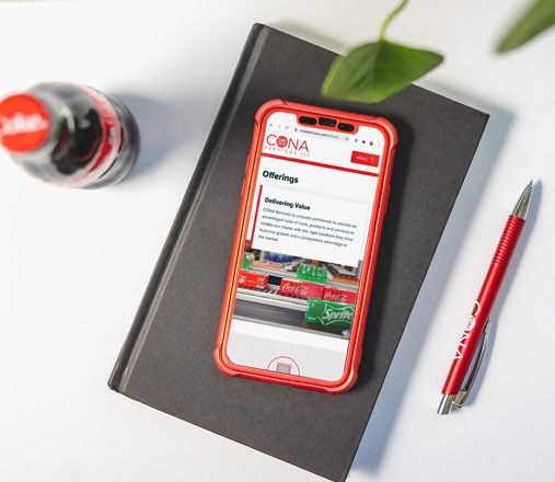 CONA services mobile website