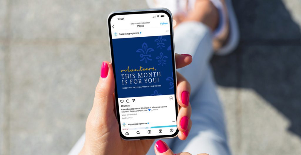 Kappa Kappa Gamma Volunteer Appreciation social post