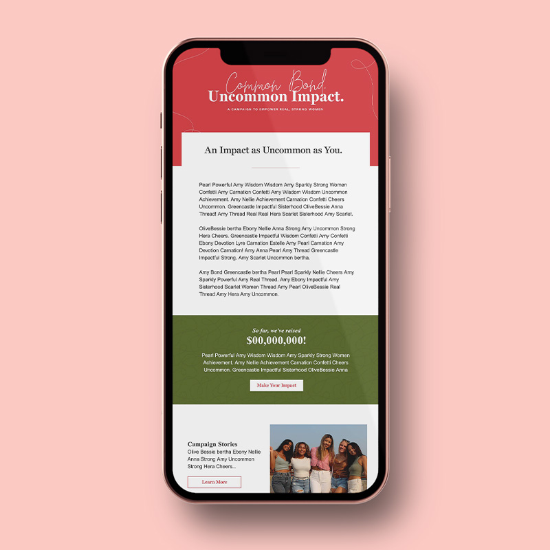 Alpha Chi Omega Uncommon Campaign Eblast