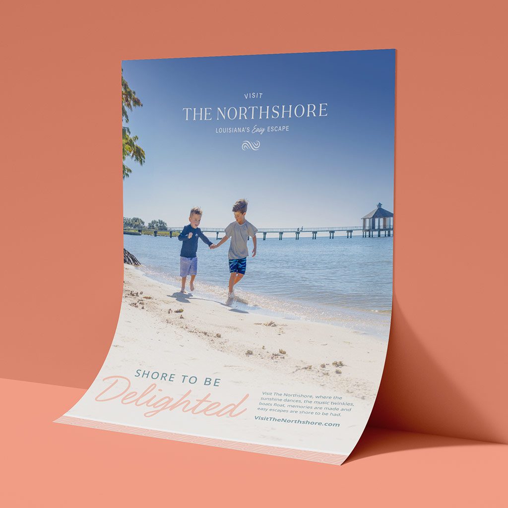 A Visit the Northshore advertisement design mockup