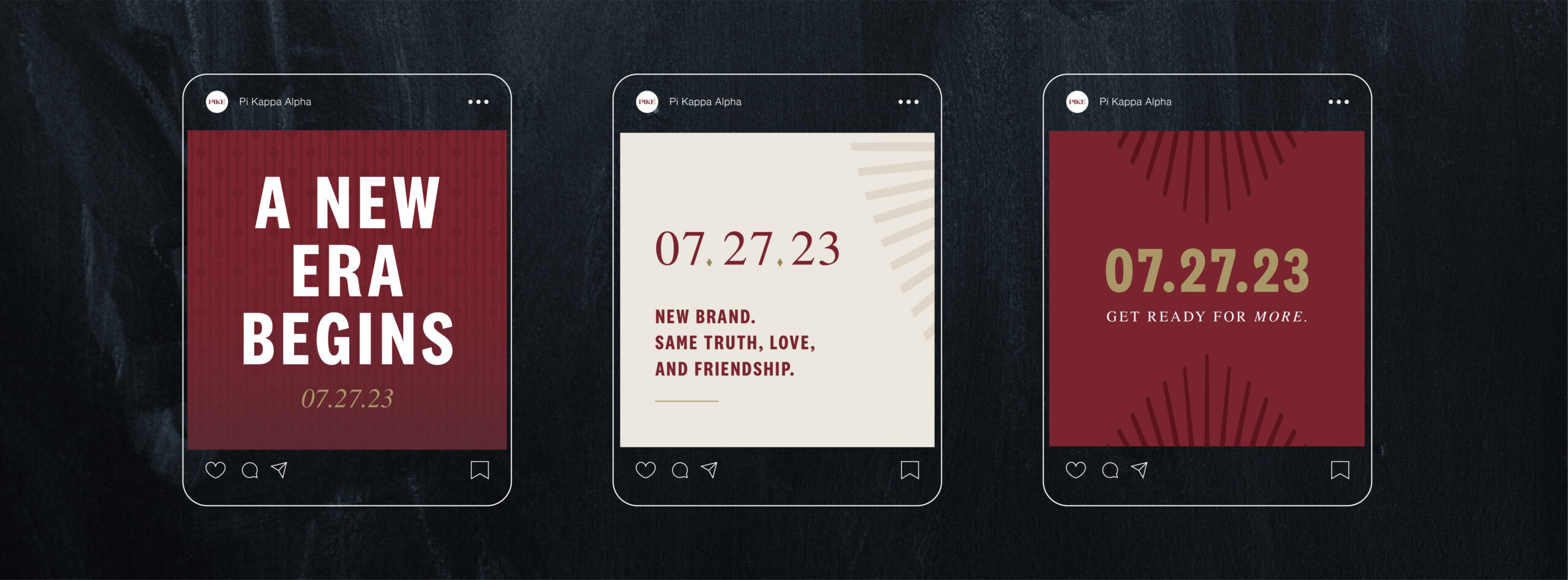 PIKE social media teaser launch post designs