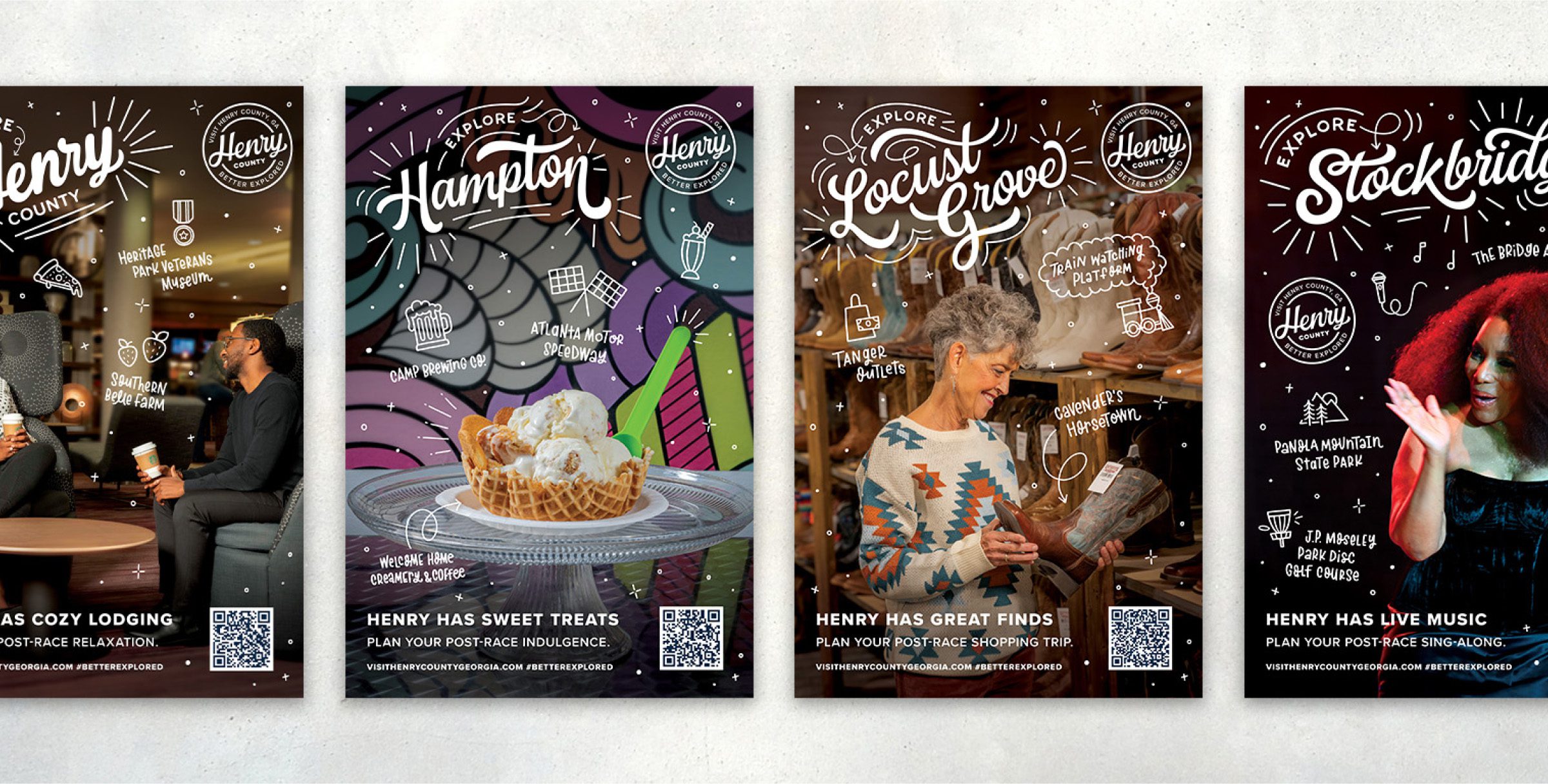 HCCVB-Atlanta Motor Speedway Column Wrap Designs