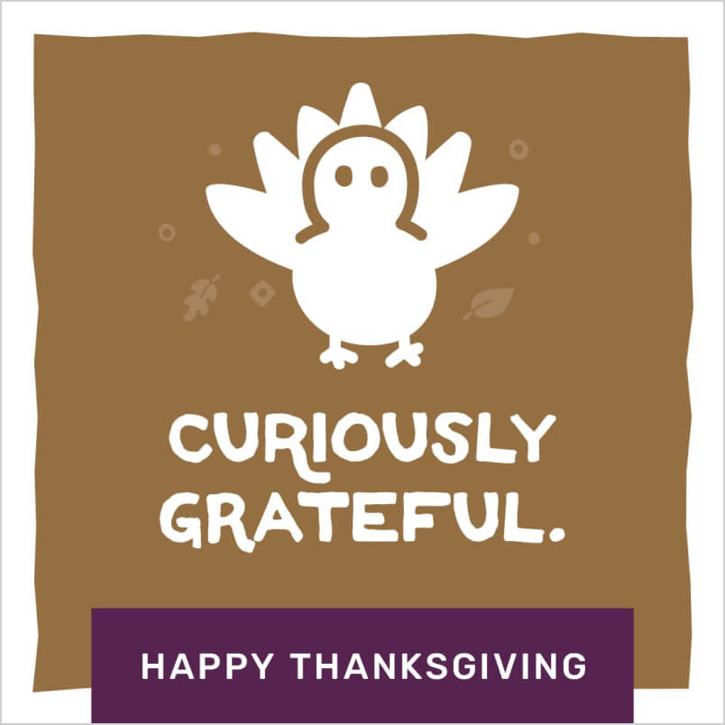 Happy Thanksgiving post with turkey