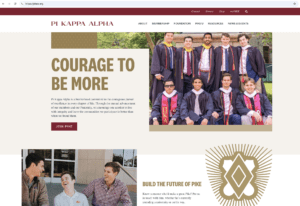 Screenshot of Pi Kappa Alpha Fraternity's homepage
