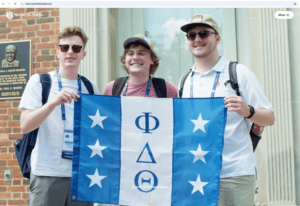 Screenshot of Phi Delta Theta Fraternity's homepage
