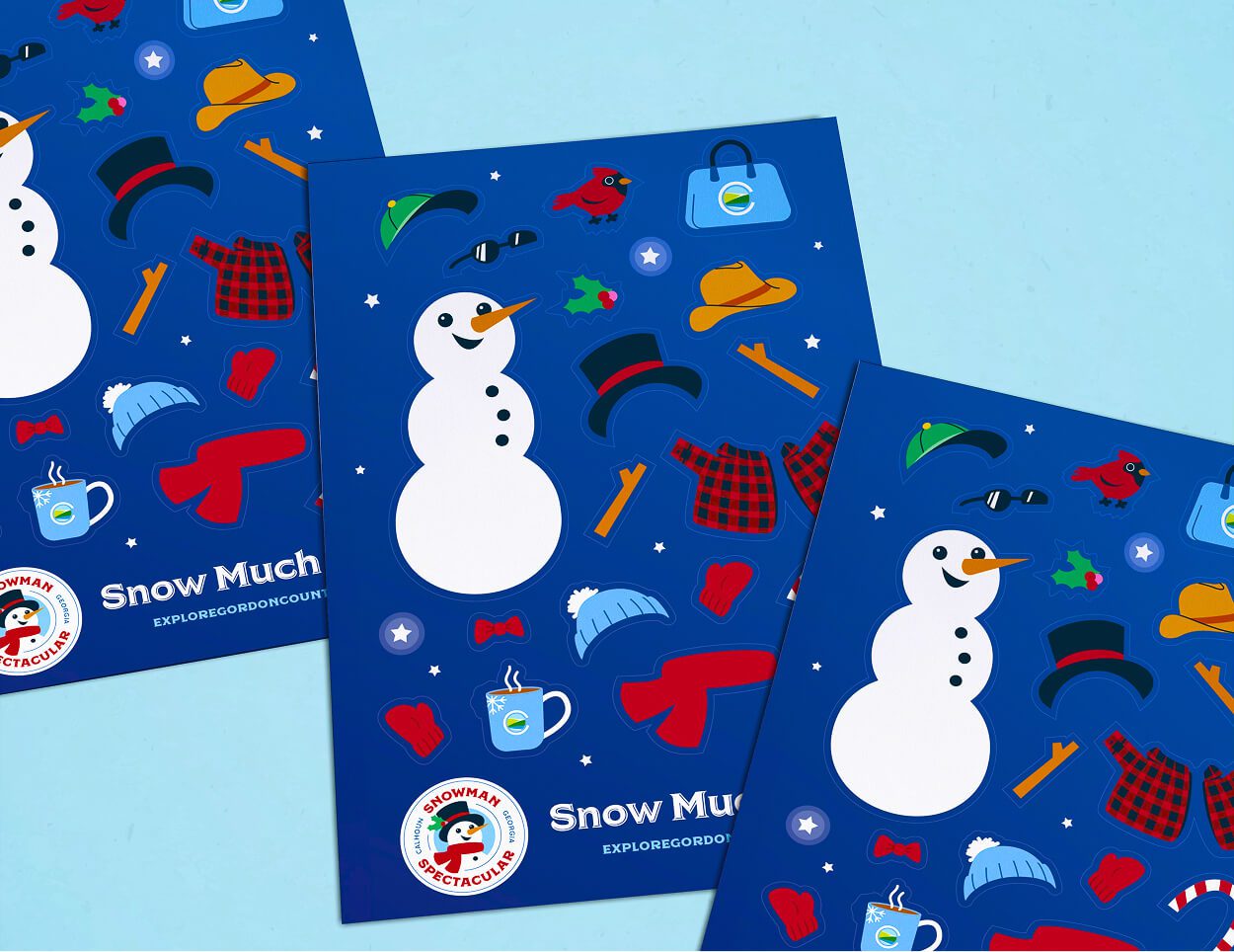Snowman Spectacular sticker sheets