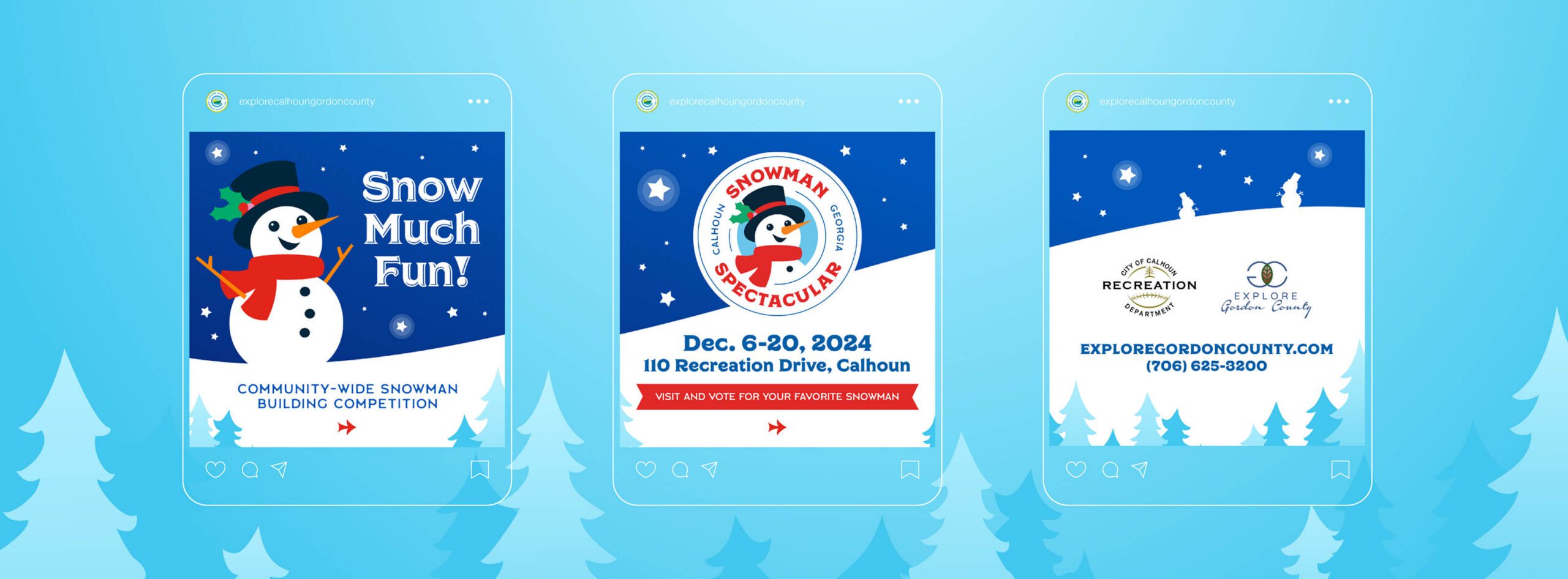 Snowman spectacular social posts